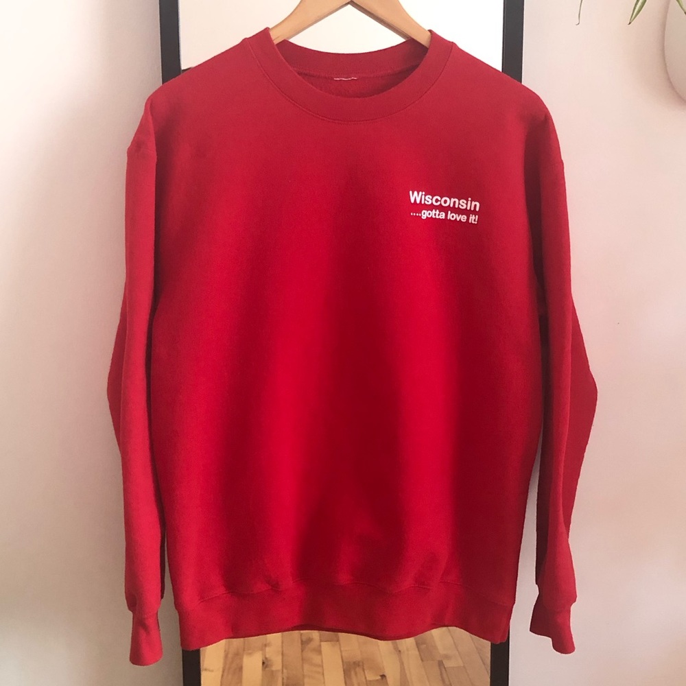 Vintage 90s Wisconsin 🇺🇸 tourist crewneck sweater